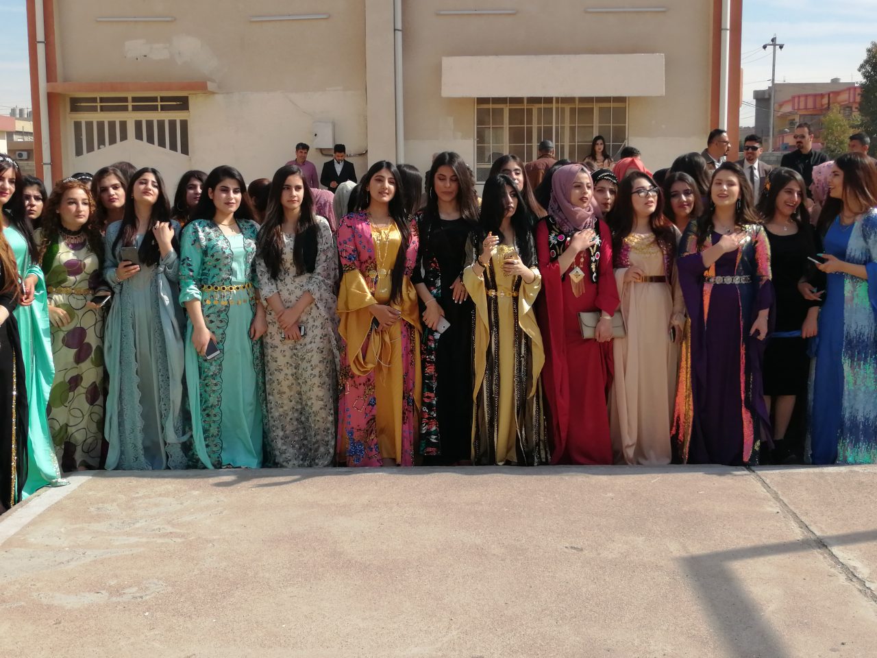 Students in one of Kirkuk schools celebrate the National Day of Clothing, March 10, 2019. (Photo: Kurdistan 24)